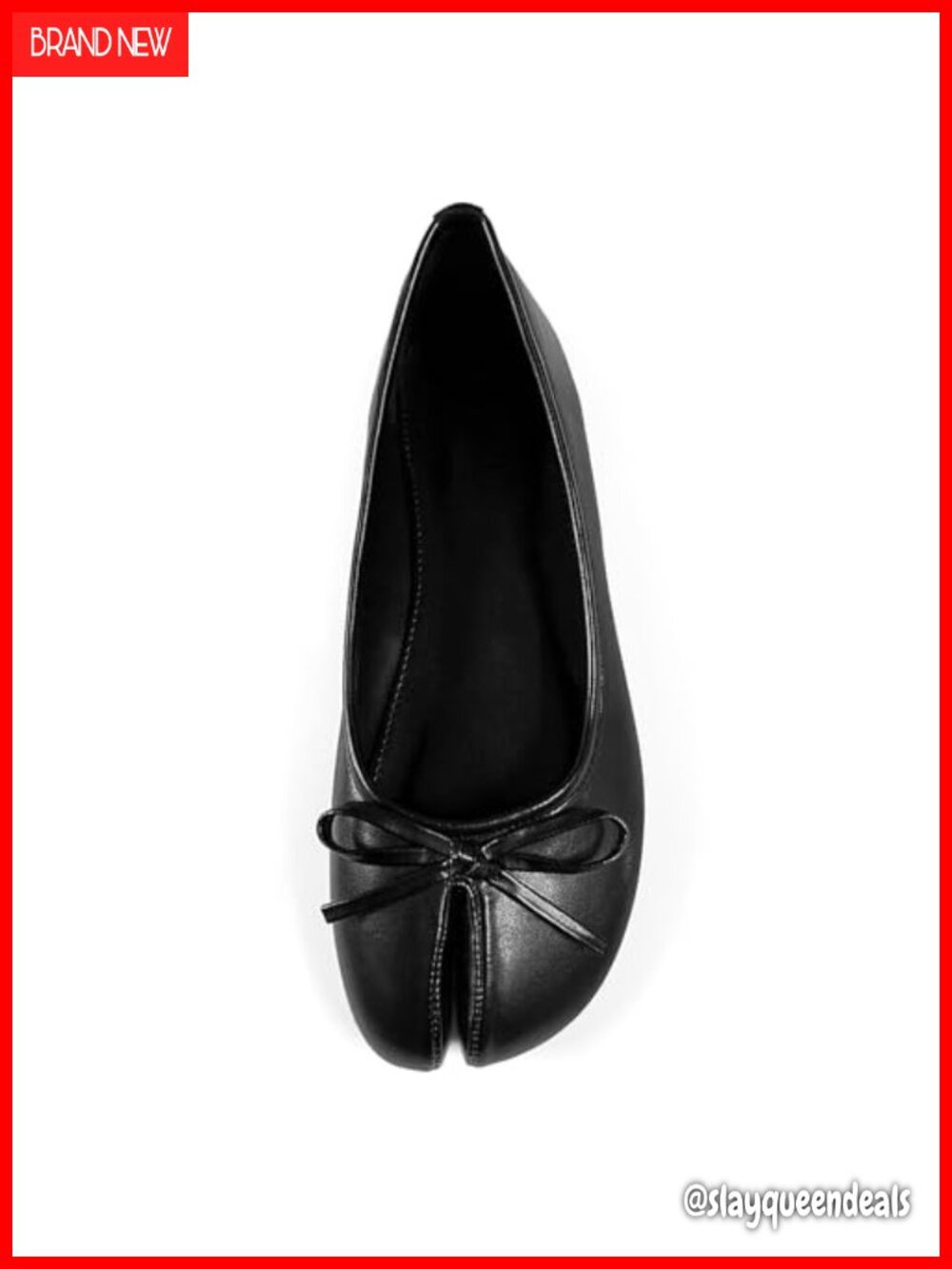 Women's Tabi Flats Split Toe Ballet Vegan Leather Pull-On